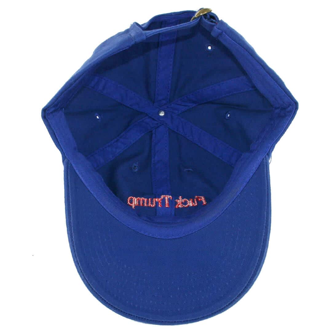 The High Rise Fuck Trump Blue Strapback Hat The High Rise Fuck Trump Blue Strapback Hat - Image 3