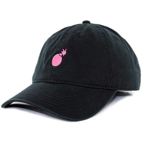 The Hundreds Solid Bomb Wash Black Dad Strapback Hat