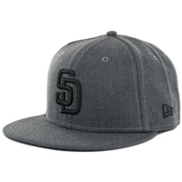 New Era 59Fifty San Diego Padres Heather Graphite Black Fitted Hat