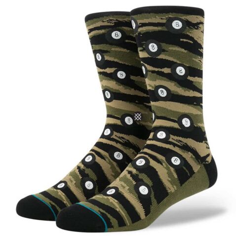 Stance Eight Ball Olive Socks