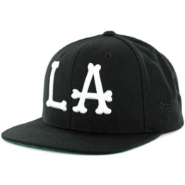 SSUR LA Bones Black Snapback Hat
