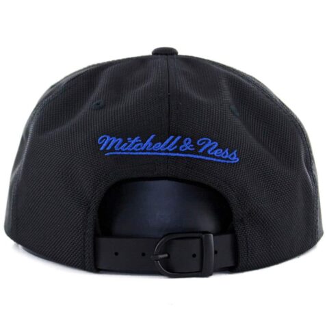 Mitchell & Ness Golden State Warriors Ballistic Nylon Black Snapback Hat