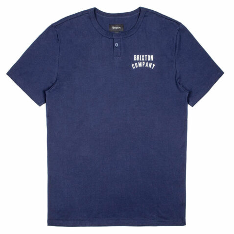 Brixton Woodburn Henley T-Shirt Navy