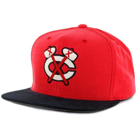 Mitchell & Ness Chicago Blackhawks Sandy Off White Red Black Snapback Hat