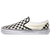 Vans Checkerboard Black Off White Check Classic Slip-On Shoe-Side