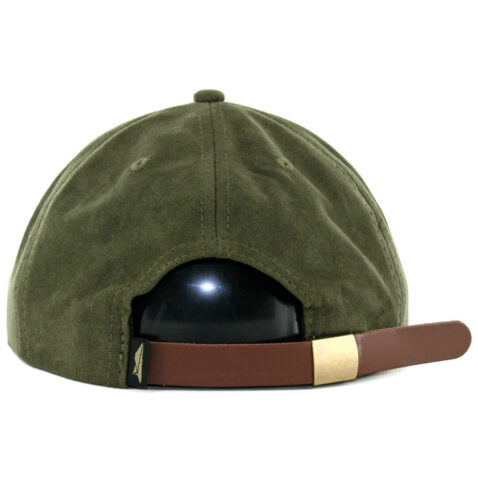 Benny Gold Script Suede Polo Strapback Hat Army Green