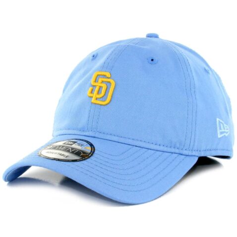 New Era 9Twenty San Diego Padres Micro Logo Strapback Hat Light Blue