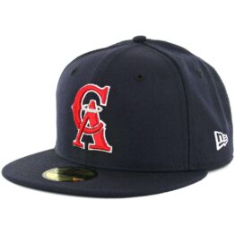 New Era 59Fifty California Angels 1993 CA Logo Cooperstown Fitted Hat Navy White Red