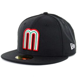 New Era 59Fifty Mexico World Baseball Classic 2017 NO FLAG Fitted Hat Black