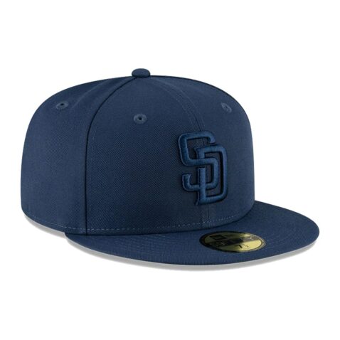 New Era 59Fifty San Diego Padres Tonal Fitted Hat Dark Navy - Image 3