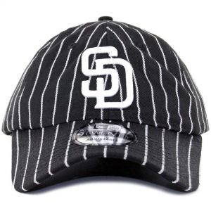 New Era x Billion Creation 9Twenty San Diego Padres Pinstripe Strapback Hat Black White