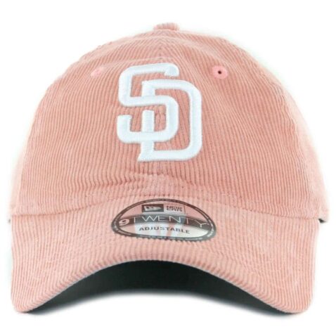New Era x Billion Creation 9Twenty San Diego Padres Corduroy  Strapback Hat Pink