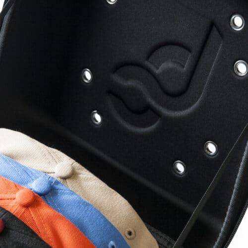 BC Carrying Case Black Open Hats Top Down Detail Right