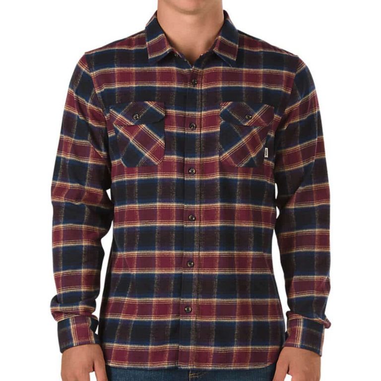 Vans Banfield Flannel Shirt Dress Blue Port