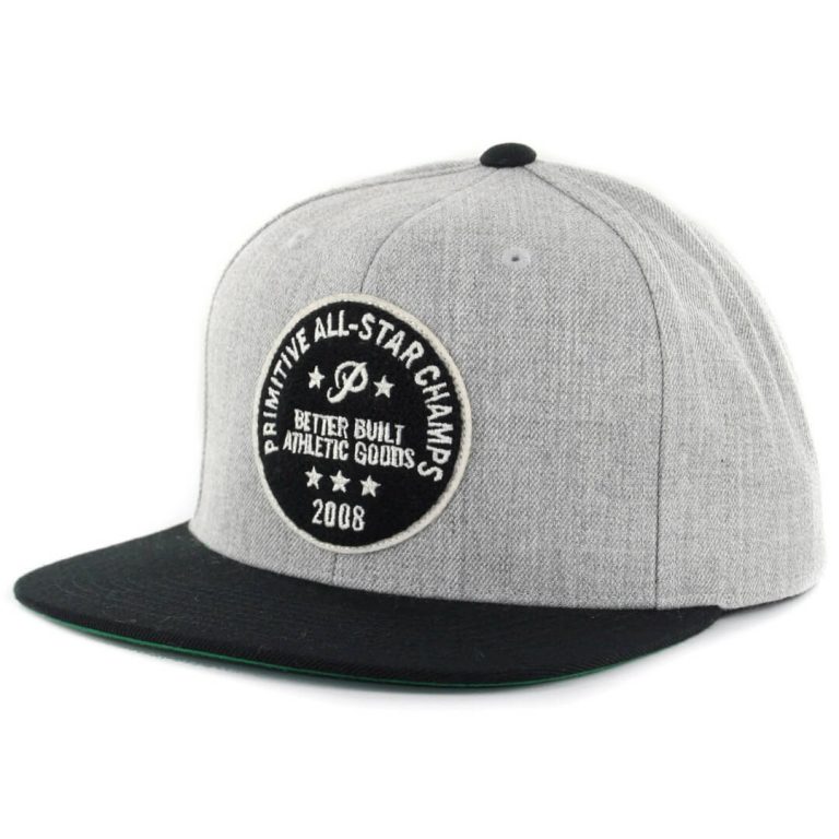 Primitive All Star Snapback Hat Heather Grey