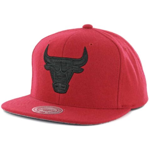 Mitchell & Ness Chicago Bulls Melton Proper Snapback Hat Red
