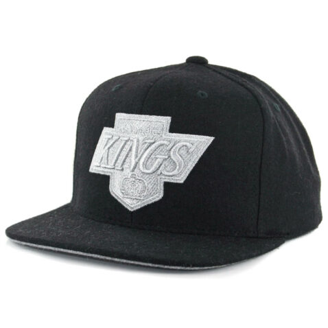 Mitchell & Ness Los Angeles Kings Melton Proper Snapback Hat Black