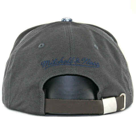 Mitchell & Ness Chicago Bulls Stained Denim Snapback Hat Charcoal Denim