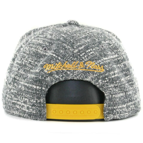 Mitchell & Ness Los Angeles Lakers Grey Noise Snapback Hat Grey