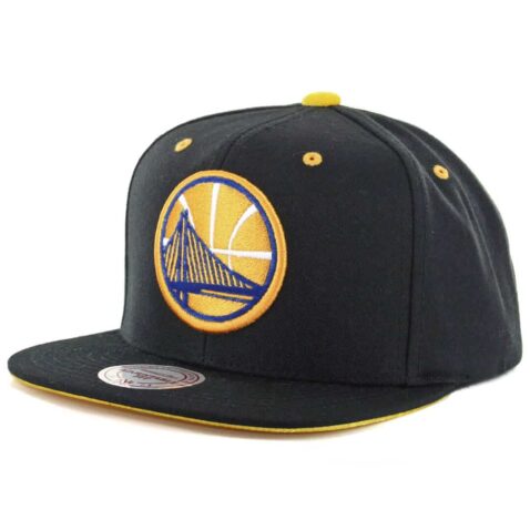 Mitchell & Ness Golden State Warriors Solid Velour Snapback Hat Black