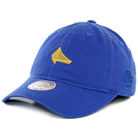 Mitchell & Ness Golden State Warriors Elements Slouch Strapback Hat Royal Blue