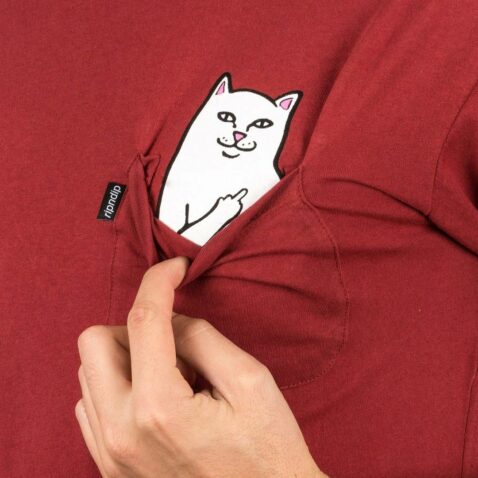 Rip N Dip Lord Nermal Pocket T-Shirt Maroon