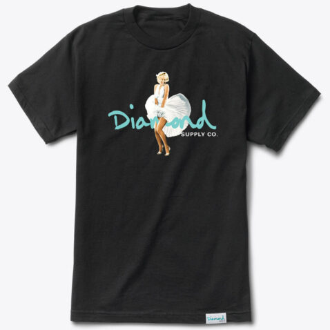 Diamond Supply Co x Marilyn Monroe Up Skirt T-Shirt Black