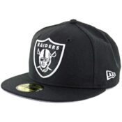 New Era 59Fifty Oakland Raiders Black White Fitted Hat