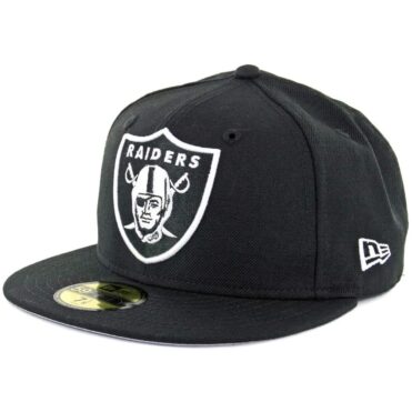 New Era 59Fifty Las Vegas Raiders Fitted Hat Black White