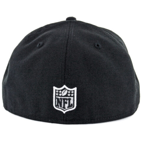 New Era 59Fifty Las Vegas Raiders Fitted Hat Black White - Image 2