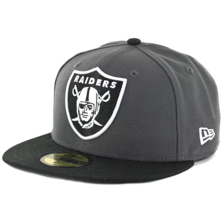 New Era 59Fifty Oakland Raiders Dark Graphite Black Fitted Hat