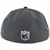New Era 59Fifty Oakland Raiders Dark Graphite Black Fitted Hat-Back
