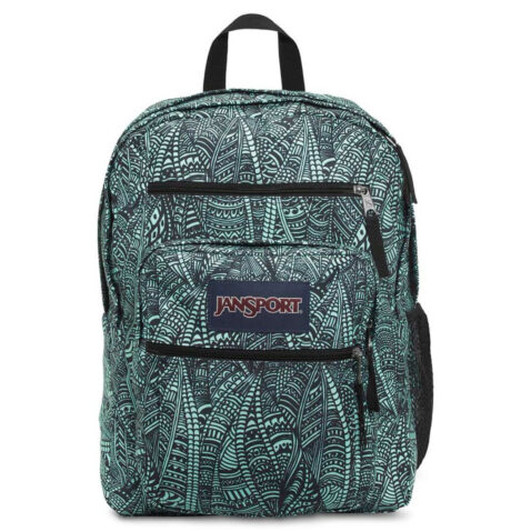 JanSport Big Student Back Pack Aqua Dash Scribbled Ink