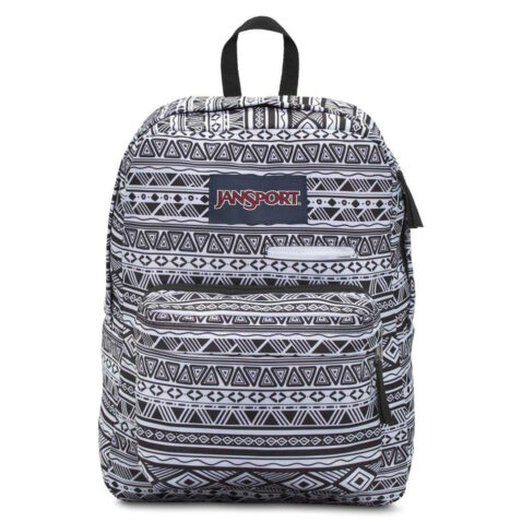 JanSport Digibreak Back Pack Black White Jazzy Geo