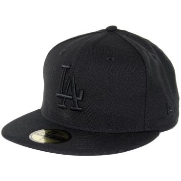 New Era 59Fifty Los Angeles Dodgers Fitted Blackout All Black Hat