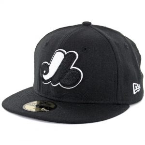 New Era 59Fifty Montreal Expos Fitted Black White Hat