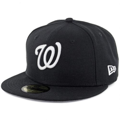 New Era 59Fifty Washington Nationals Fitted Black, White Hat