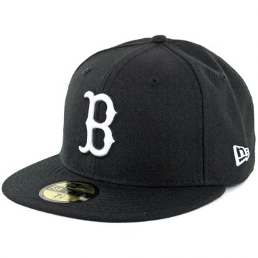 New Era 59Fifty Boston Red Sox Fitted Black, White Hat