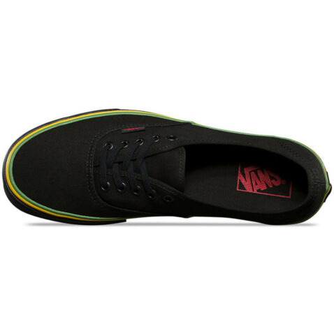 Vans Authentic Rasta Shoe Black - Image 3