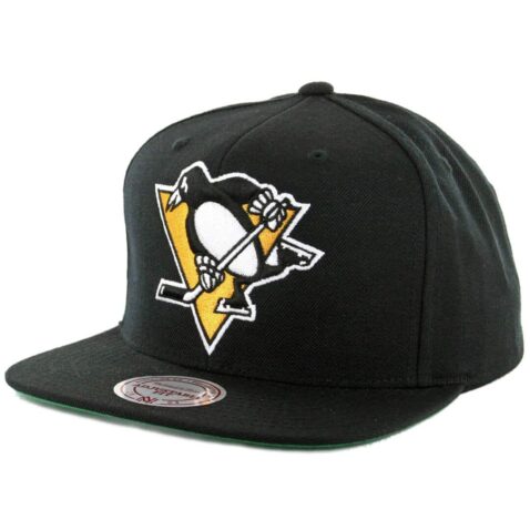 Mitchell & Ness Pittsburgh Penguins Wool Solid Snapback Hat Black