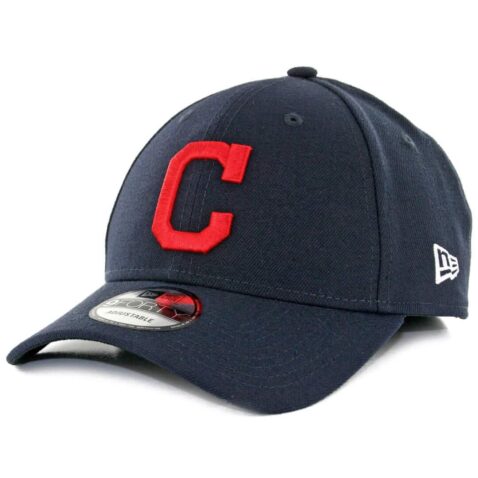 New Era 9Forty Cleveland Indians The League Road Strapback Hat Dark Navy 2021