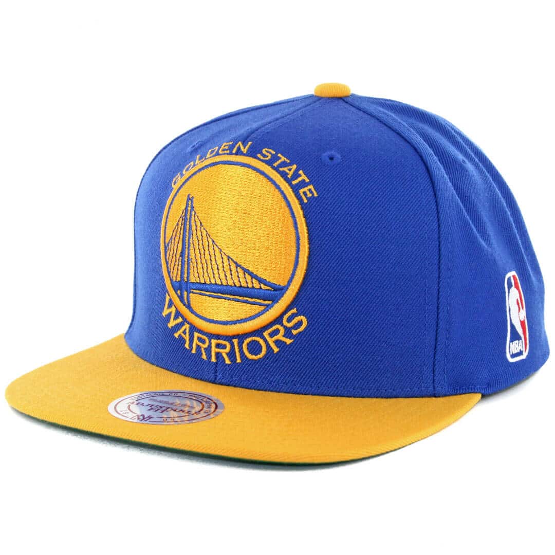 Mitchell & Ness Golden State Warriors Cropped XL Snapback  Blue/Yellow 