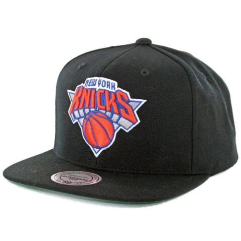 Mitchell & Ness New York Knicks Wool Solid Snapback Hat Black
