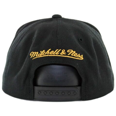 Mitchell & Ness Los Angeles Galaxy Team Solid 3 Snapback Hat Black