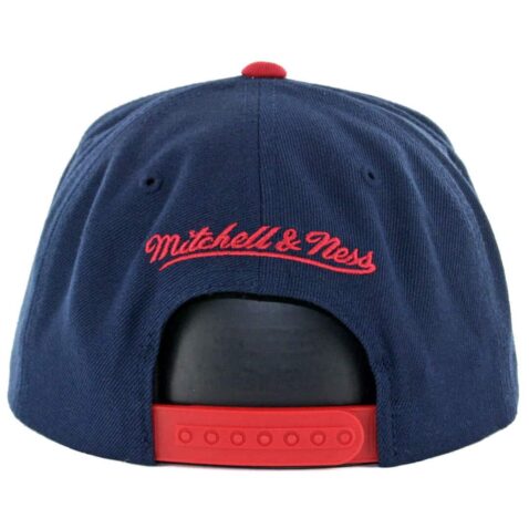 Mitchell & Ness New York Red Bulls Team Solid 3 Snapback Hat Navy Red