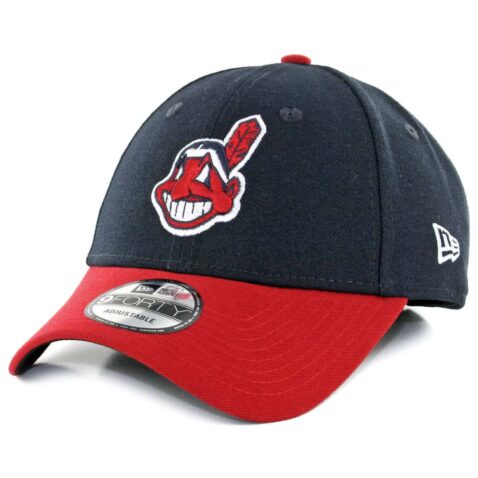New Era 9Forty Cleveland Indians The League Home Strapback Hat Dark Navy Red