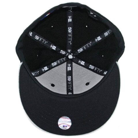 New Era 59Fifty San Diego Padres Two Tone Basic Fitted Hat Black White Heather Grey - Image 3