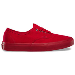 Vans Primary Mono Authentic Shoe Red Silver