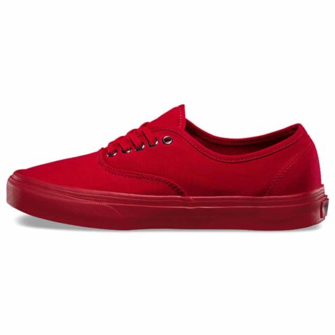 Vans Primary Mono Authentic Shoe Red Silver