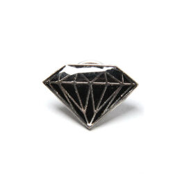 Diamond Supply Co Metal Brilliant Pin Black Silver
